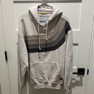 Aviator Nation Beige Hoodie with Striped Design
